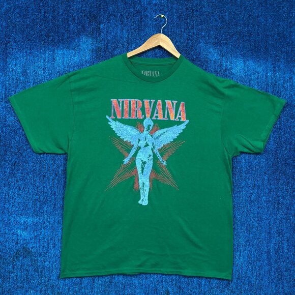 Nirvana In Utero Album Shimmering Angel Grunge Band Tee XL - Picture 1 of 4